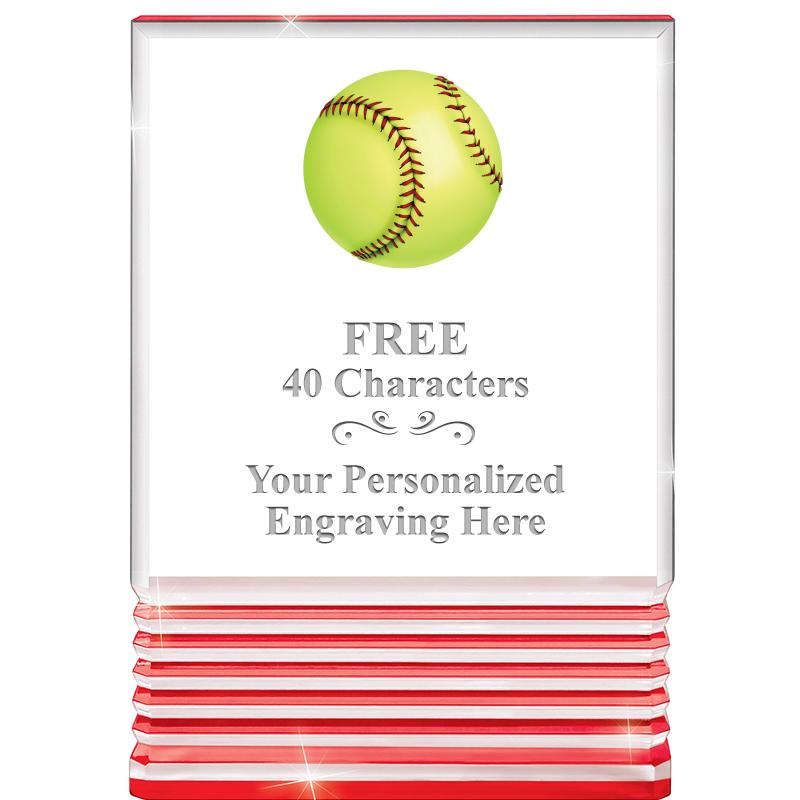 3.5"x5"RED ROCKWELL ACRYLIC