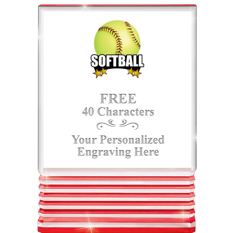 3.5"x5"RED ROCKWELL ACRYLIC