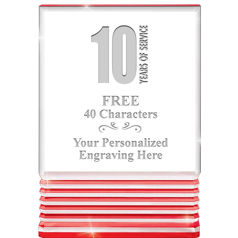 3.5"x5"RED ROCKWELL ACRYLIC