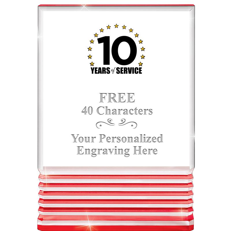 3.5"x5"RED ROCKWELL ACRYLIC