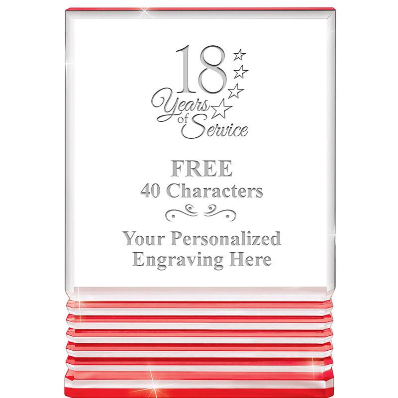 3.5"x5"RED ROCKWELL ACRYLIC