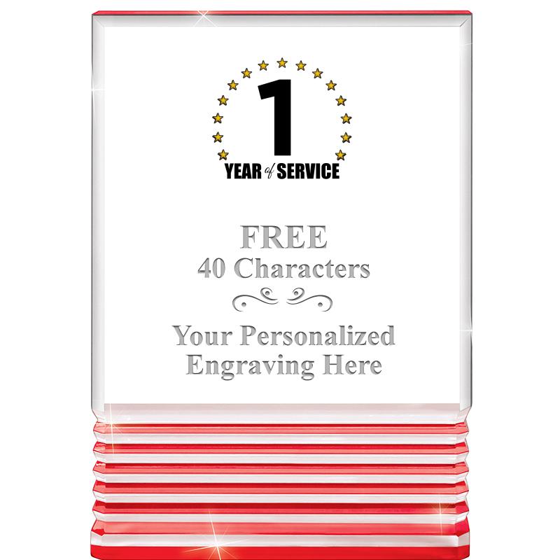 3.5"x5"RED ROCKWELL ACRYLIC