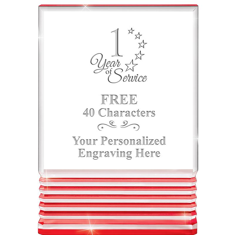 3.5"x5"RED ROCKWELL ACRYLIC