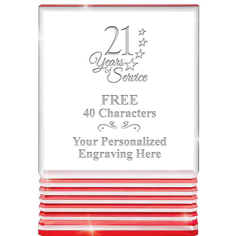 3.5"x5"RED ROCKWELL ACRYLIC