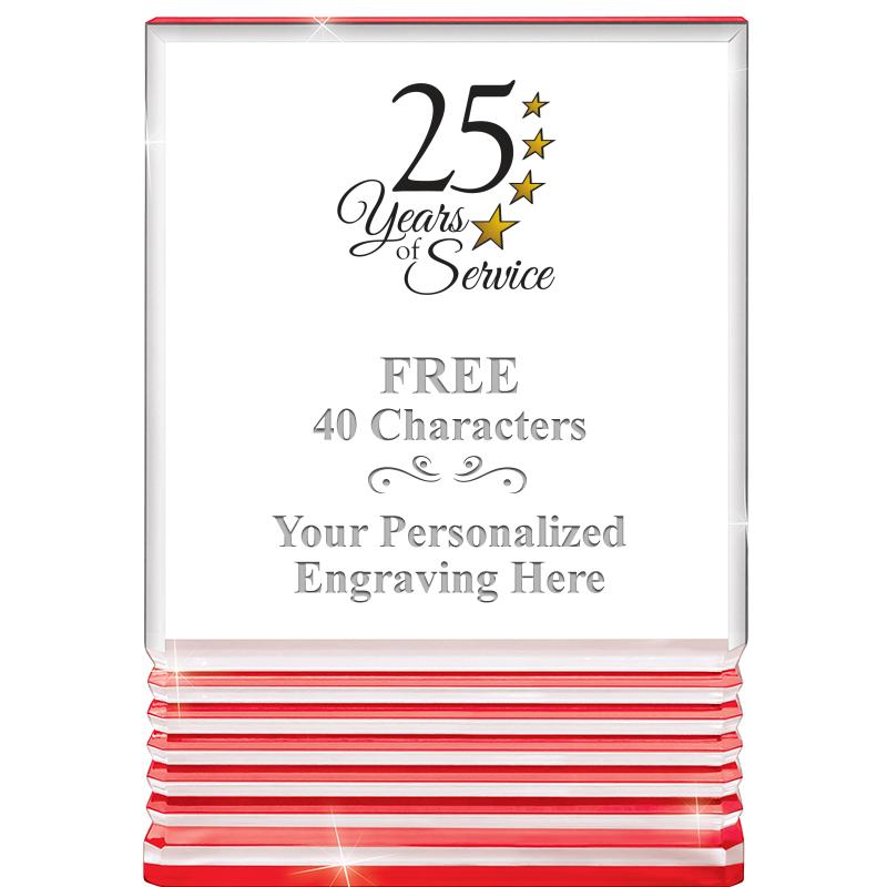 3.5"x5"RED ROCKWELL ACRYLIC