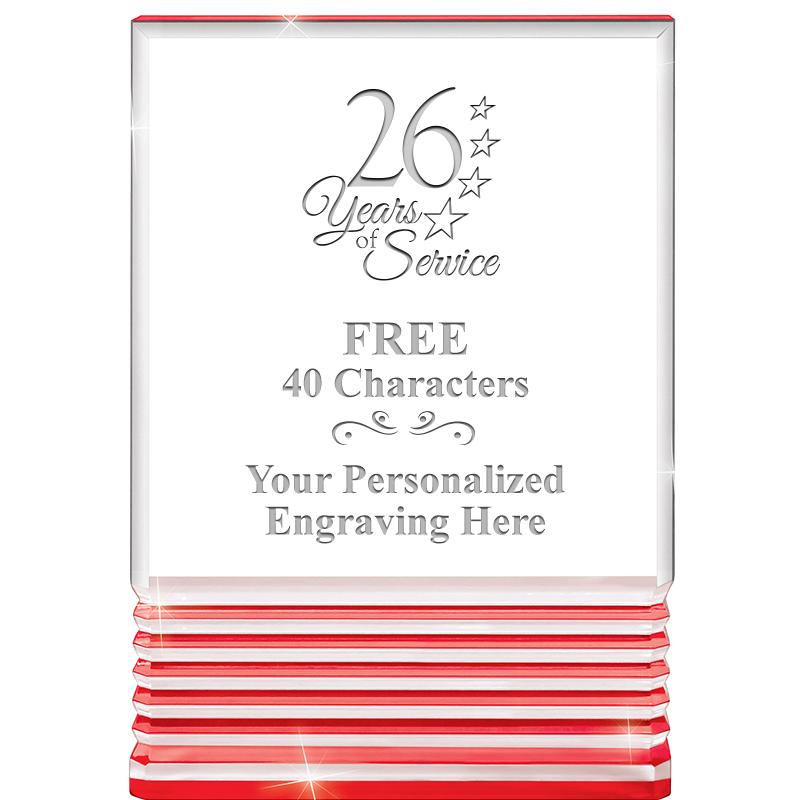 3.5"x5"RED ROCKWELL ACRYLIC