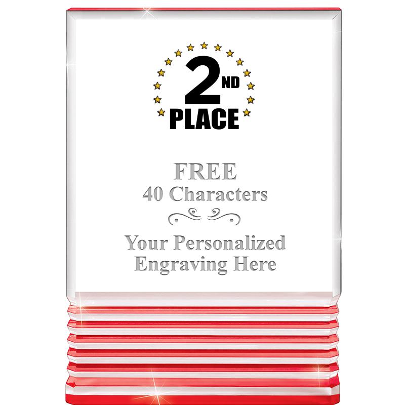 3.5"x5"RED ROCKWELL ACRYLIC