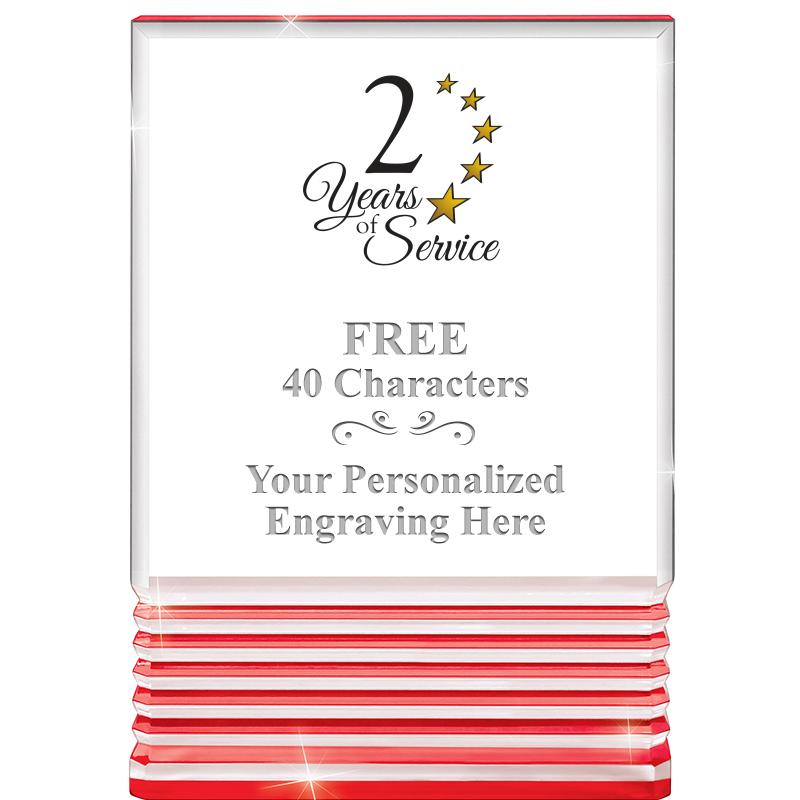 3.5"x5"RED ROCKWELL ACRYLIC