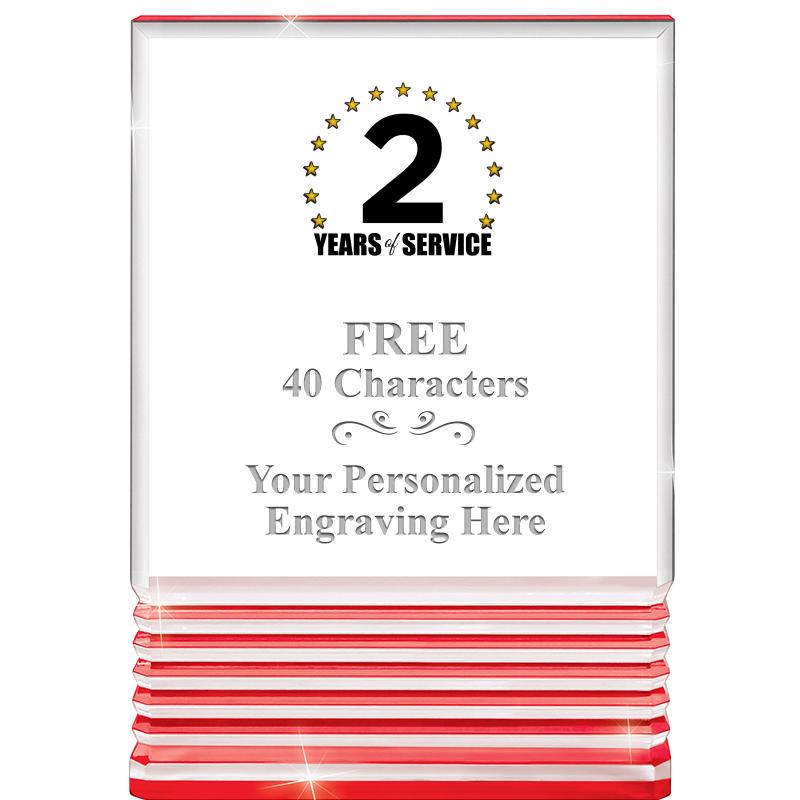 3.5"x5"RED ROCKWELL ACRYLIC