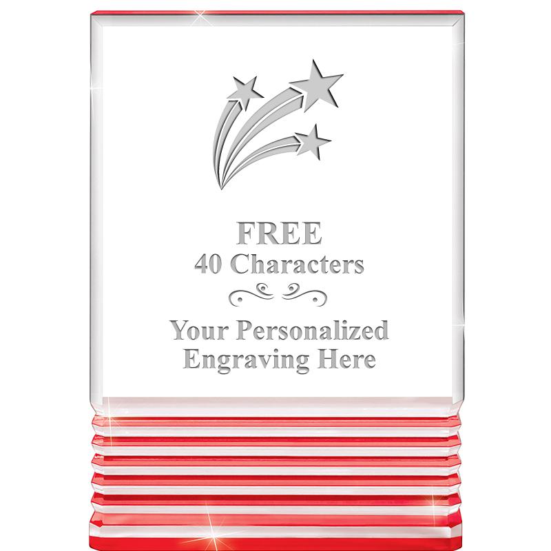 3.5"x5"RED ROCKWELL ACRYLIC