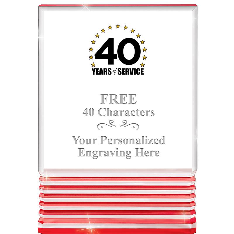 3.5"x5"RED ROCKWELL ACRYLIC