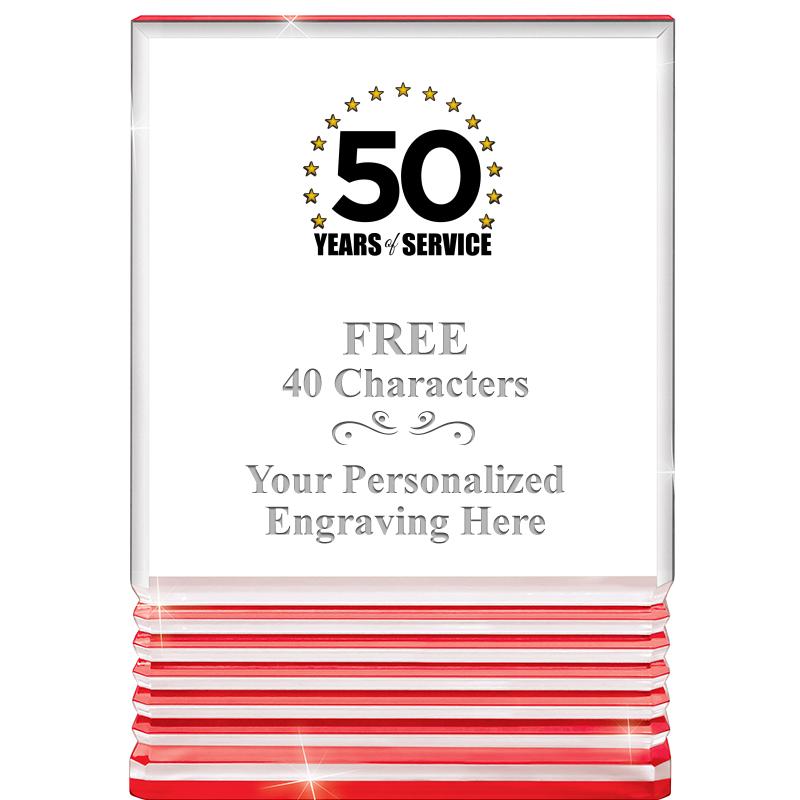 3.5"x5"RED ROCKWELL ACRYLIC