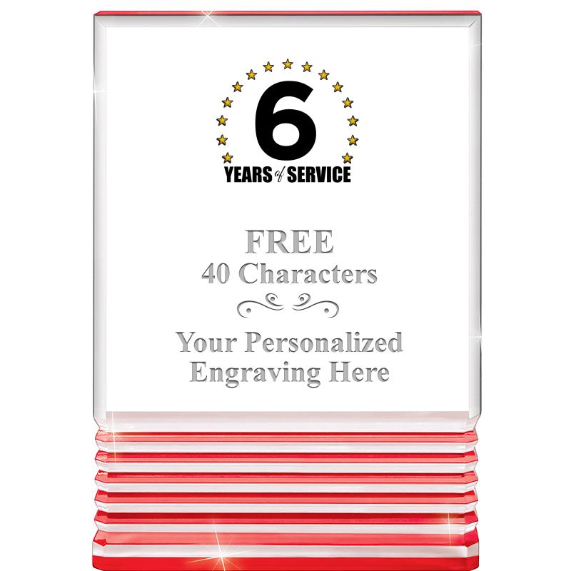 3.5"x5"RED ROCKWELL ACRYLIC