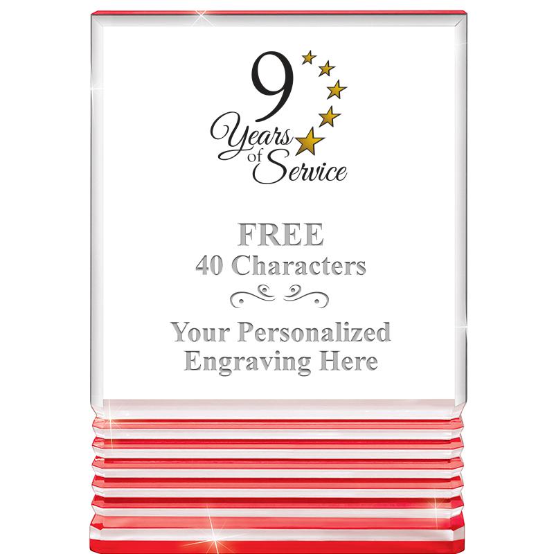 3.5"x5"RED ROCKWELL ACRYLIC