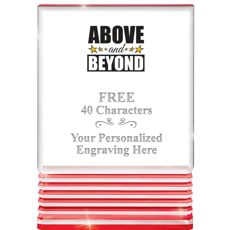 3.5"x5"RED ROCKWELL ACRYLIC