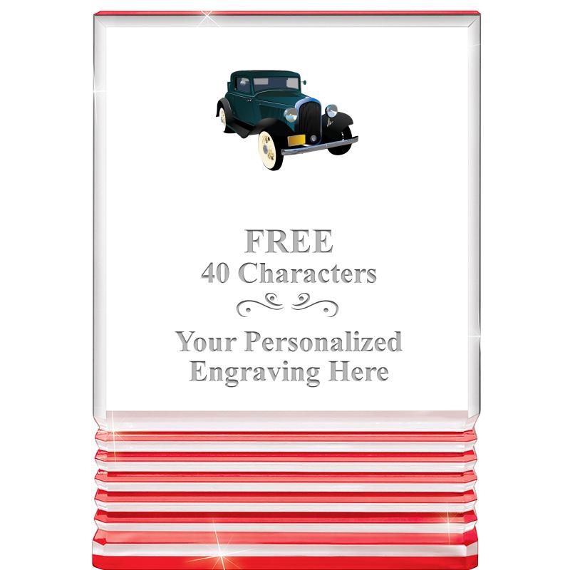 3.5"x5"RED ROCKWELL ACRYLIC