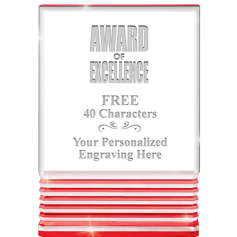 3.5"x5"RED ROCKWELL ACRYLIC