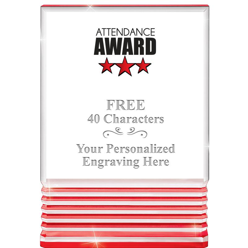 3.5"x5"RED ROCKWELL ACRYLIC