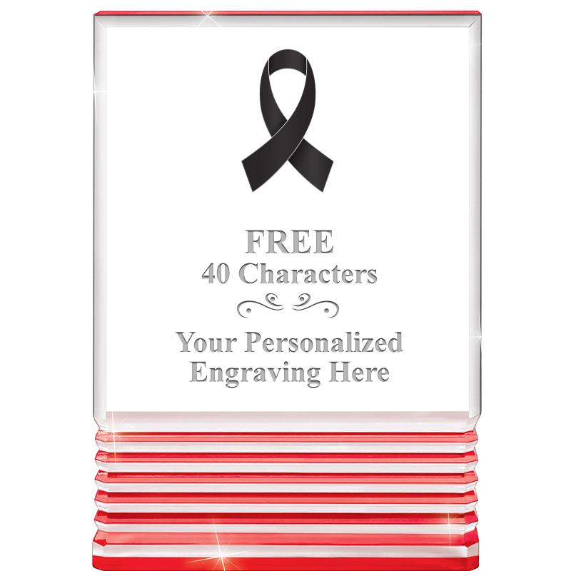 3.5"x5"RED ROCKWELL ACRYLIC