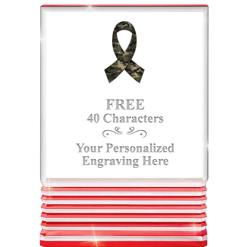 3.5"x5"RED ROCKWELL ACRYLIC