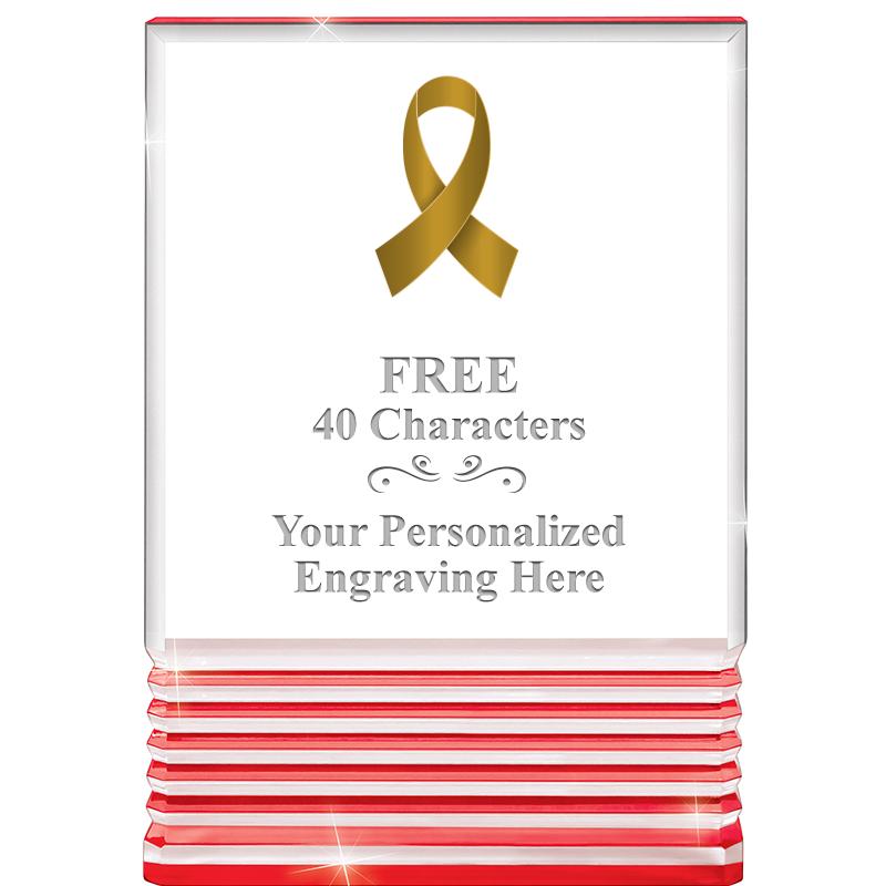 3.5"x5"RED ROCKWELL ACRYLIC