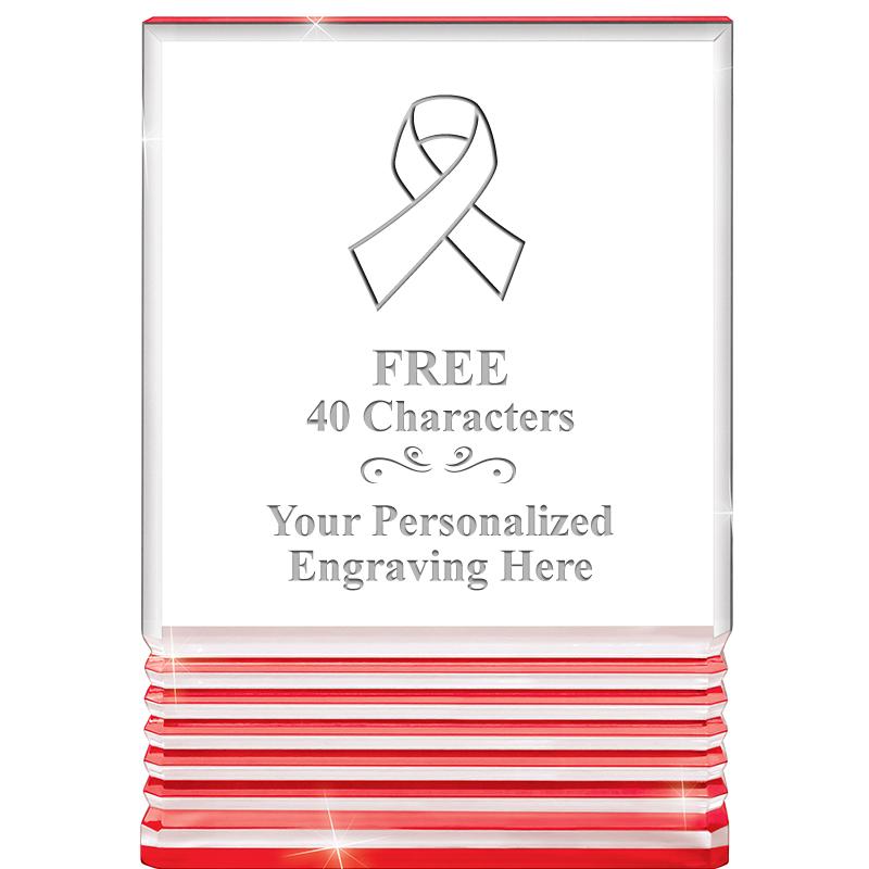 3.5"x5"RED ROCKWELL ACRYLIC