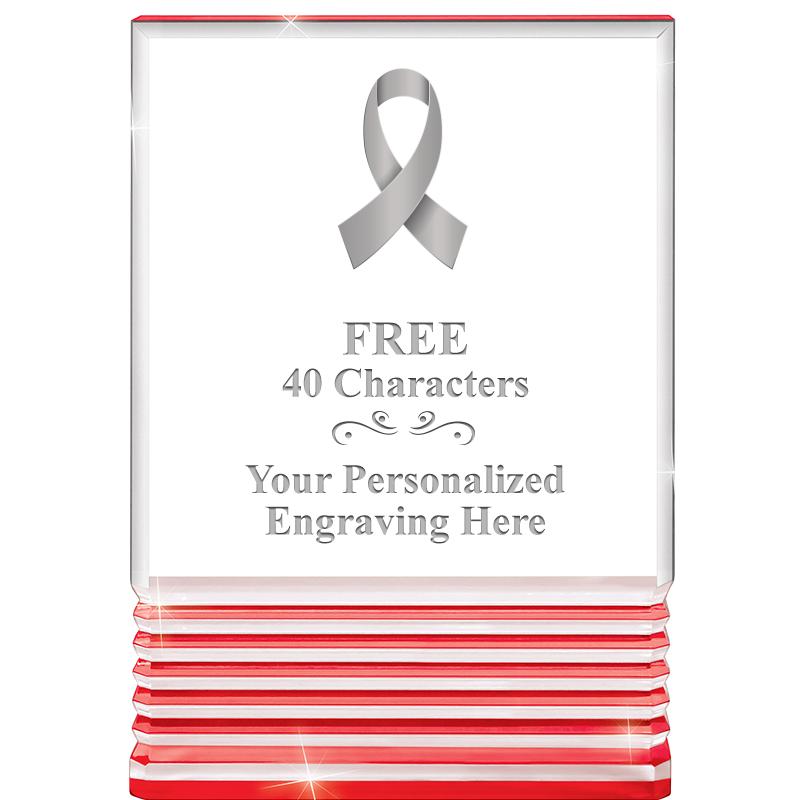 3.5"x5"RED ROCKWELL ACRYLIC