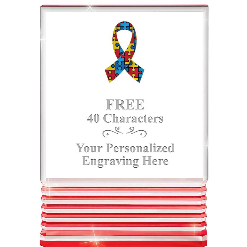 3.5"x5"RED ROCKWELL ACRYLIC