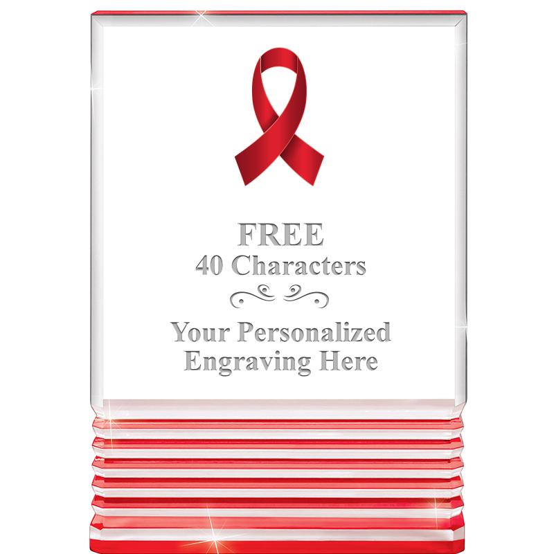 3.5"x5"RED ROCKWELL ACRYLIC