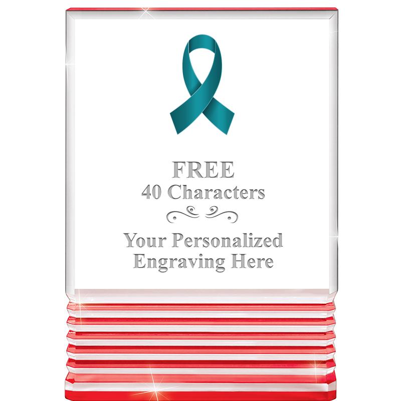 3.5"x5"RED ROCKWELL ACRYLIC