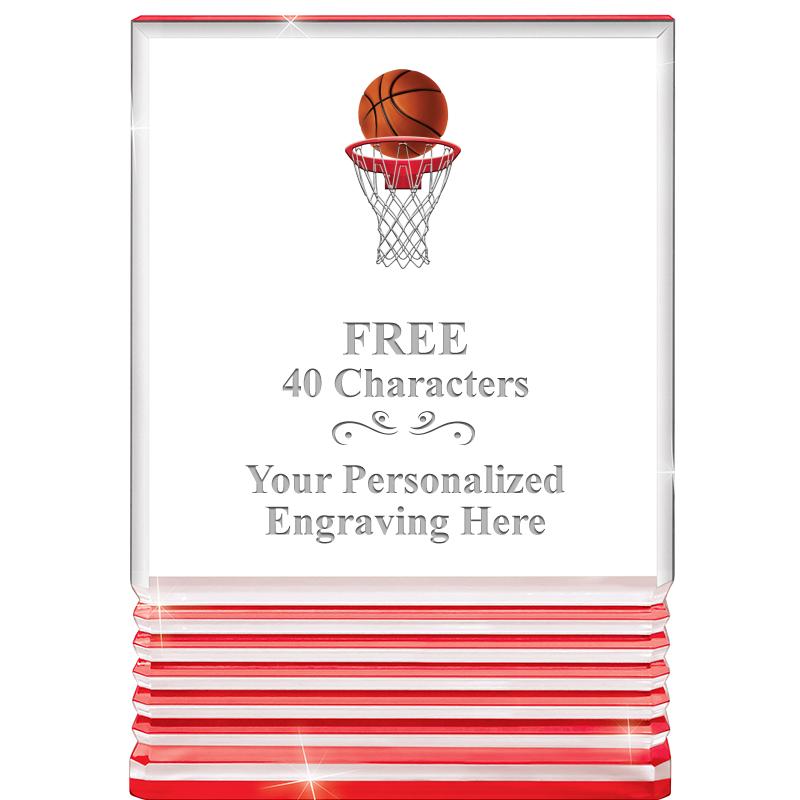 3.5"x5"RED ROCKWELL ACRYLIC