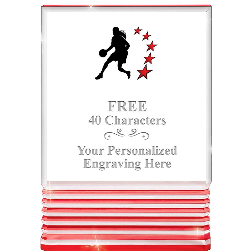 3.5"x5"RED ROCKWELL ACRYLIC