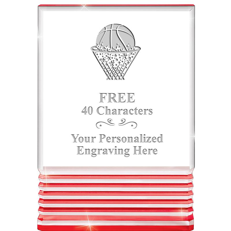 3.5"x5"RED ROCKWELL ACRYLIC