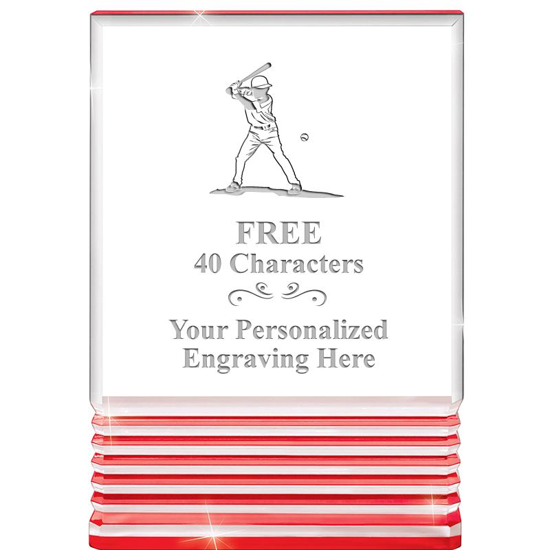 3.5"x5"RED ROCKWELL ACRYLIC