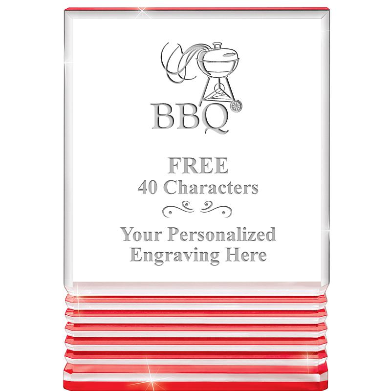 3.5"x5"RED ROCKWELL ACRYLIC