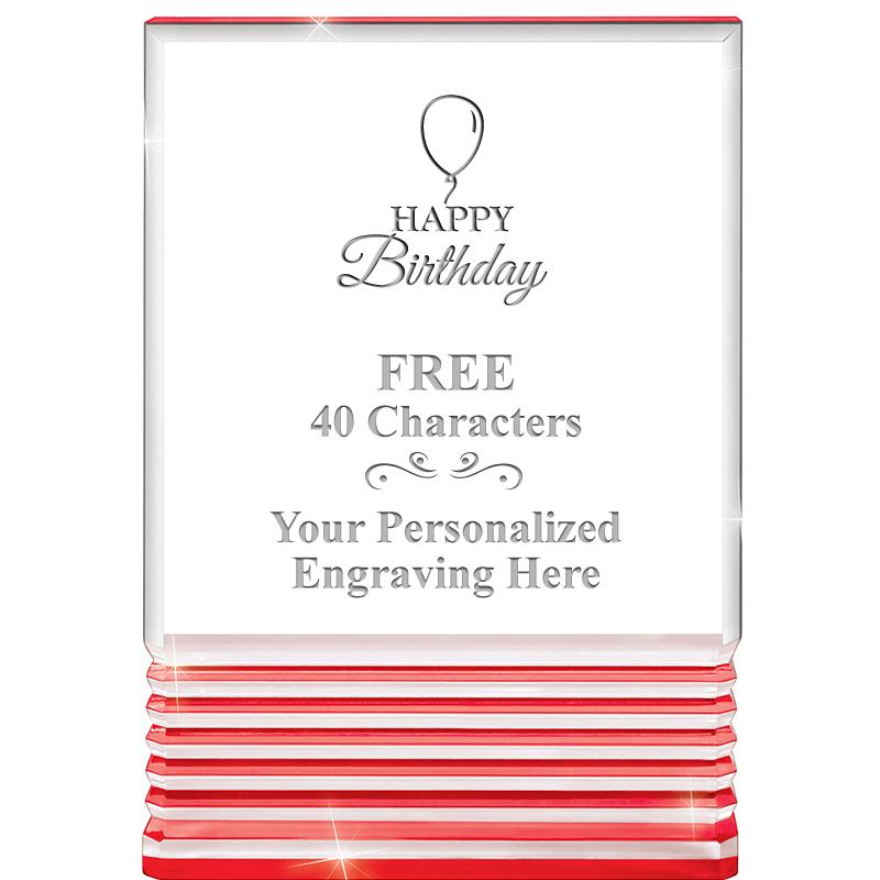 3.5"x5"RED ROCKWELL ACRYLIC