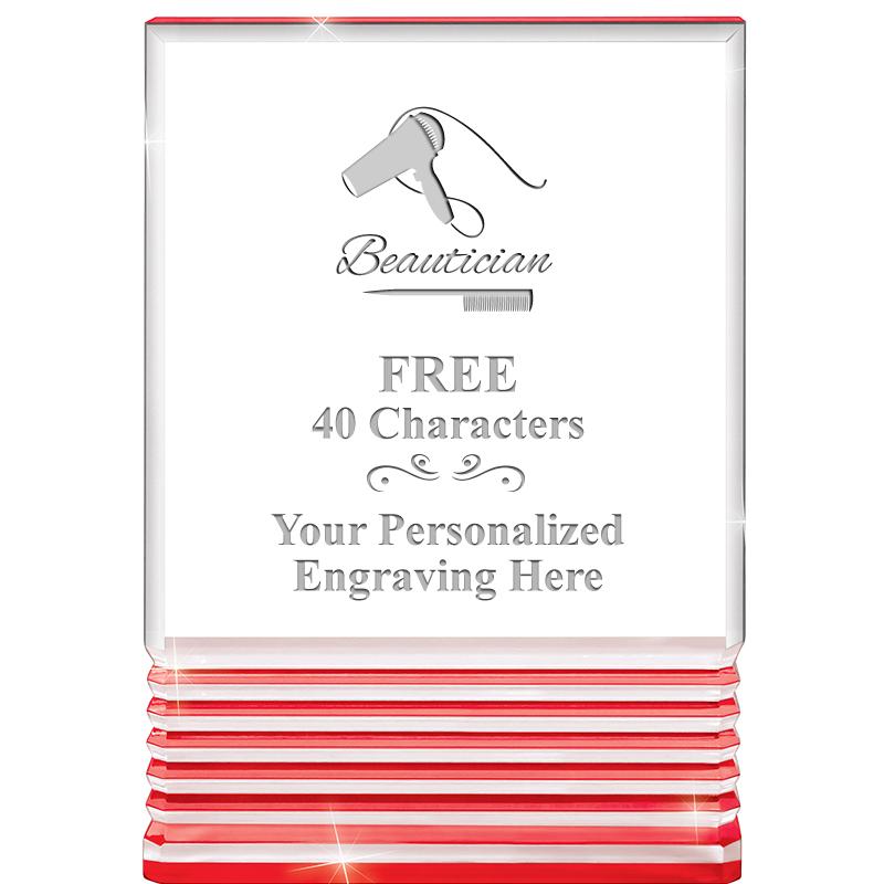 3.5"x5"RED ROCKWELL ACRYLIC