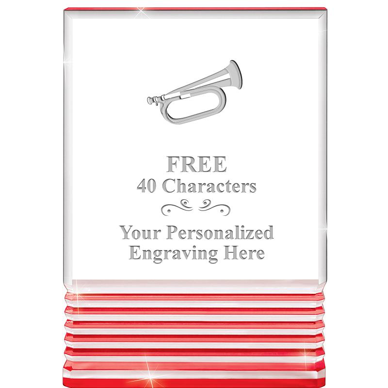 3.5"x5"RED ROCKWELL ACRYLIC