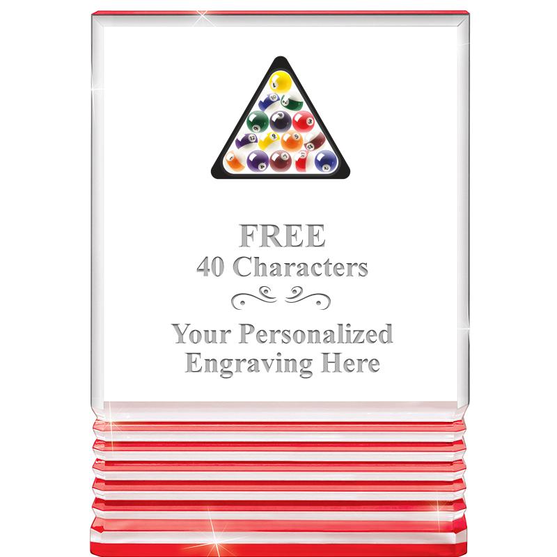 3.5"x5"RED ROCKWELL ACRYLIC