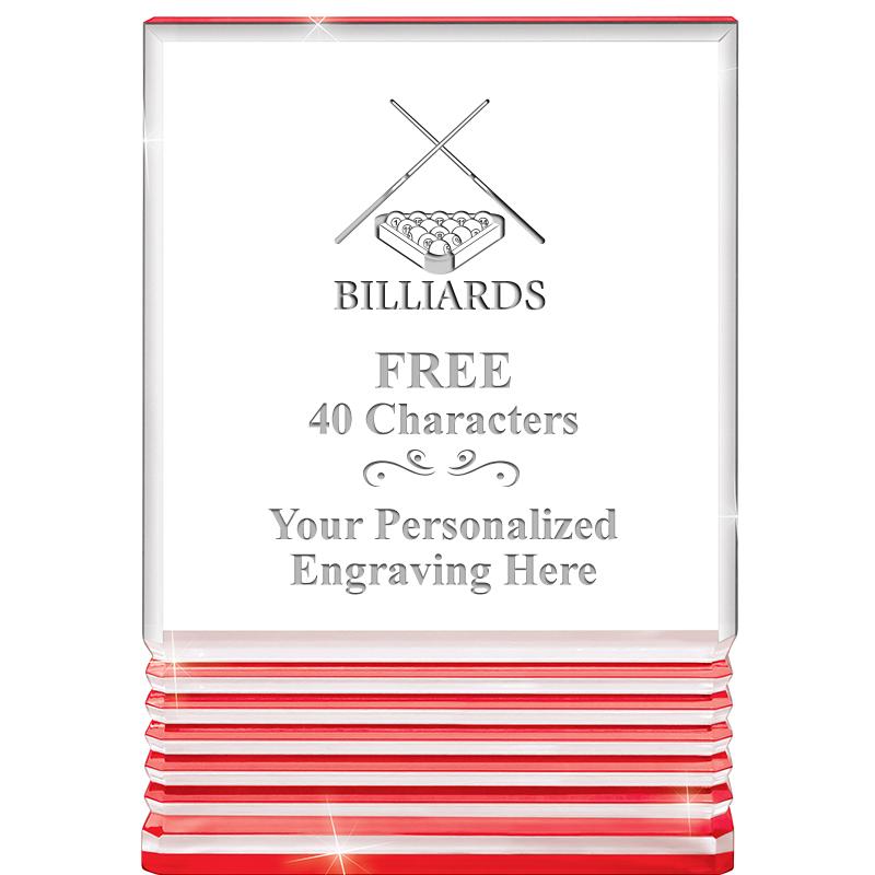 3.5"x5"RED ROCKWELL ACRYLIC