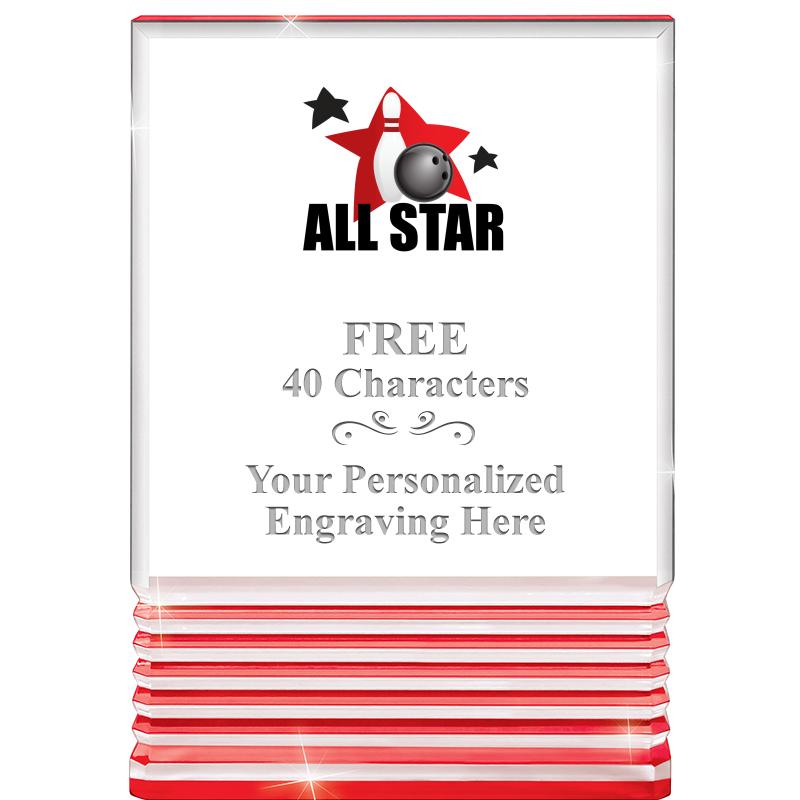 3.5"x5"RED ROCKWELL ACRYLIC