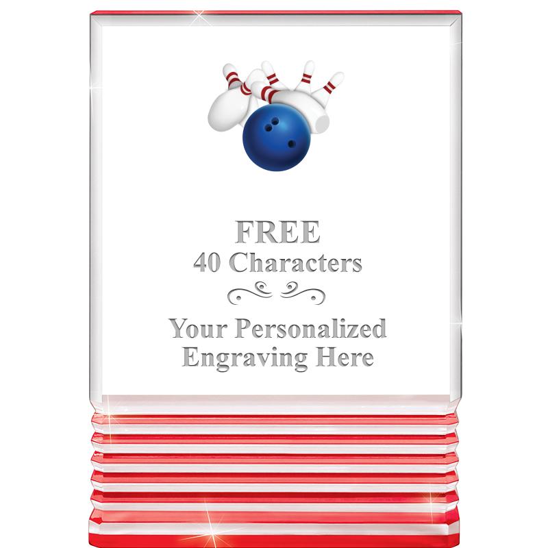 3.5"x5"RED ROCKWELL ACRYLIC