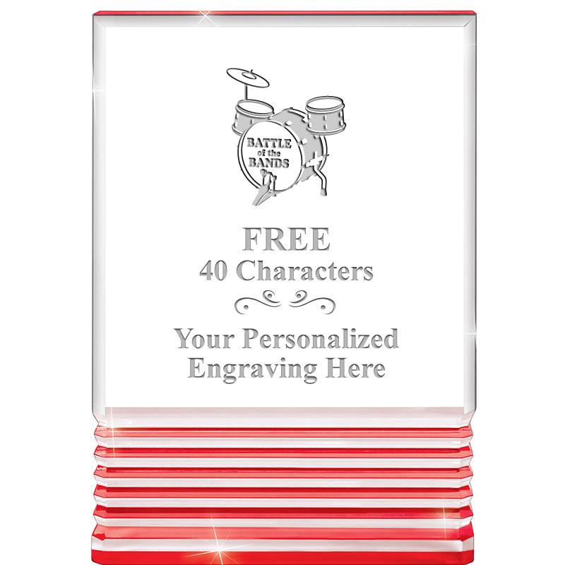 3.5"x5"RED ROCKWELL ACRYLIC