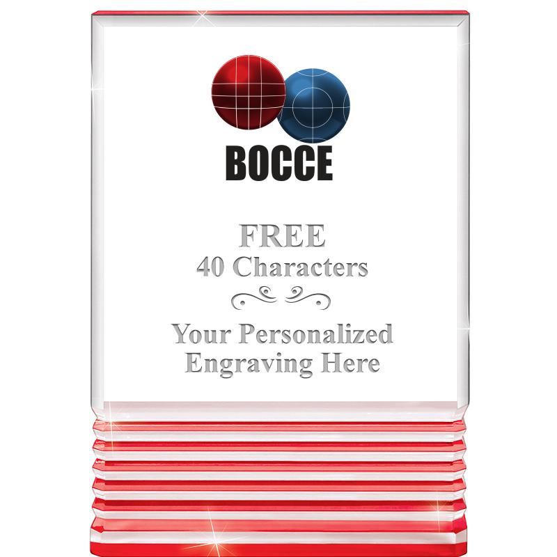 3.5"x5"RED ROCKWELL ACRYLIC