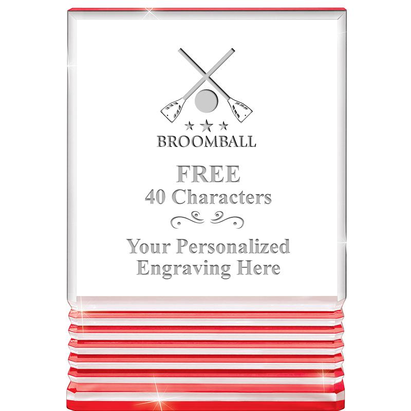 3.5"x5"RED ROCKWELL ACRYLIC