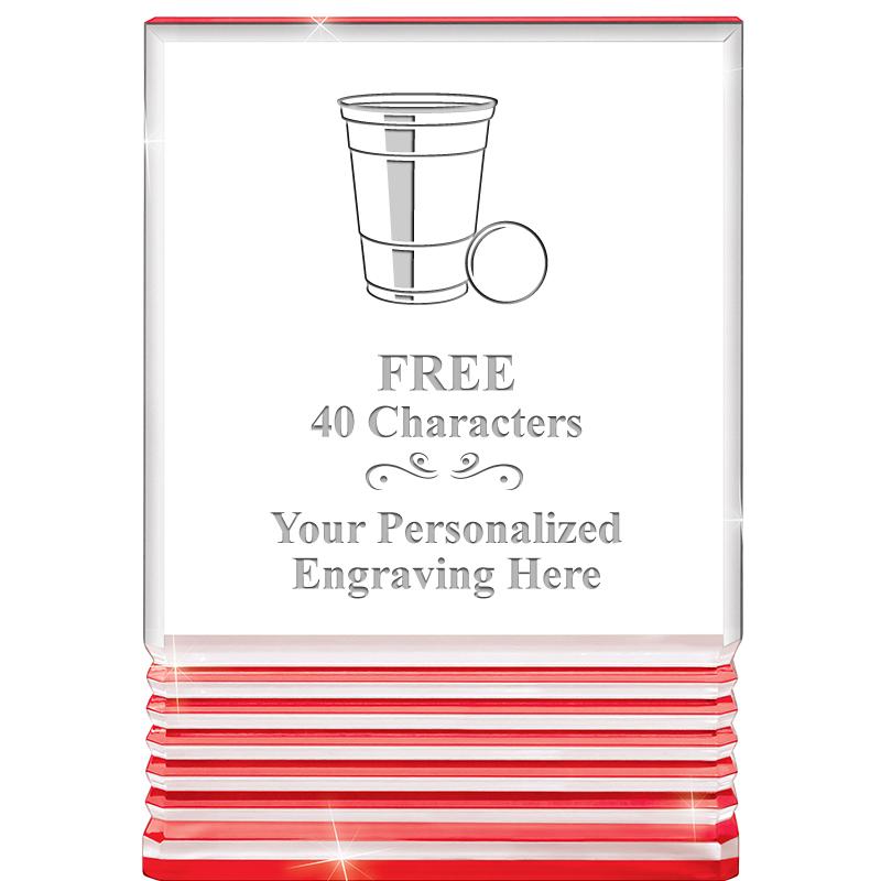 3.5"x5"RED ROCKWELL ACRYLIC