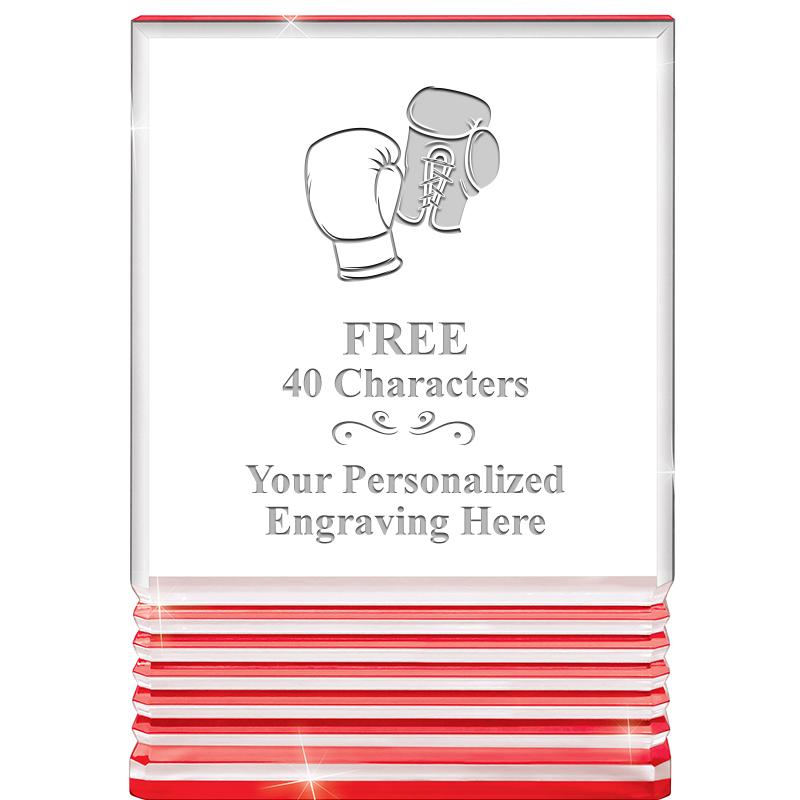 3.5"x5"RED ROCKWELL ACRYLIC