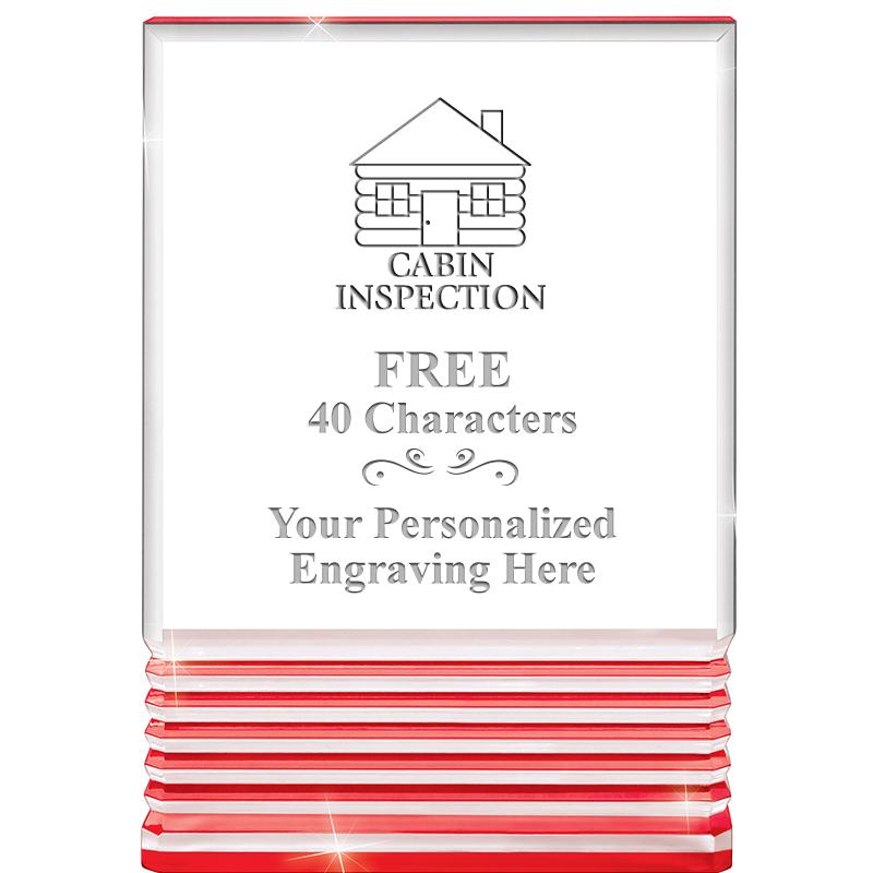 3.5"x5"RED ROCKWELL ACRYLIC