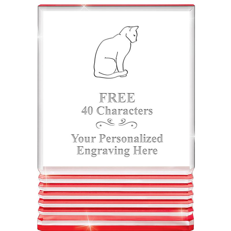 3.5"x5"RED ROCKWELL ACRYLIC