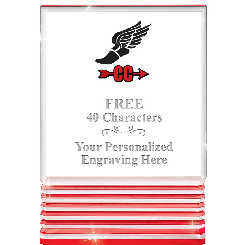 3.5"x5"RED ROCKWELL ACRYLIC